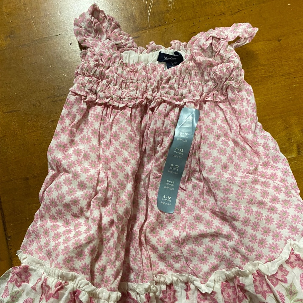 Pink and white BabyGAP dress